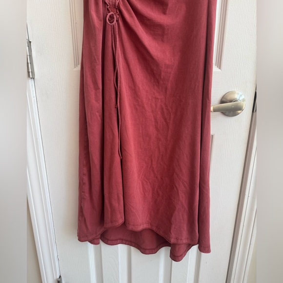 DAILY PRACTICE By Anthropologie Rouched Lounge Midi Dress Size Medium - Picture 7 of 11